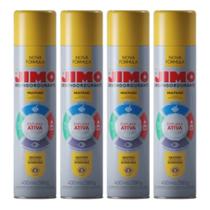 Kit 4 Jimo Desengordurante Limpeza Multiuso 400ml Remove Gordura Espuma Ativa Limpa Air Fryer Interno Externo Parede Cozinha Fogão Azulejo