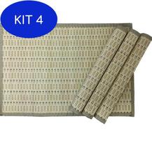 Kit 4 Jogo Americano Bamboo Acre 4 Peças - Niazitex Marfim