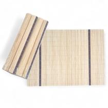 Kit 4 Jogo Americano Bambu Esteira Mesa Sousplat Roll Sushi