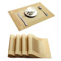 Kit 4 Jogo americano Mesa Posta Jantar Luxo Retangular