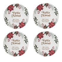 Kit 4 Jogo Americano Natalino Souplast 38cm Mesa Posta