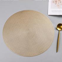 Kit 4 Jogo americano Redondo Dourado Mesa Jantar Luxo Kit 4 Jogo americano Redondo Dourado Mesa Jantar Luxo