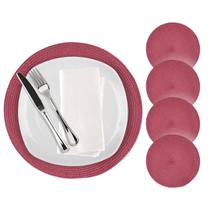 Kit 4 Jogo Americano Redondo Mesa Posta Sousplat Supla Cozinha 38 cm Kit 4 Jogo Americano Redondo Mesa Posta Sousplat Supla Cozinha 38 cm