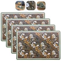 Kit 4 Jogo Americano Retangular De Plástico Resistente 43,5cm X 28,5cm Sofisticado Lyor