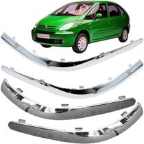 Kit 4 Jogo Frisos Cromado Parachoque Citroen Xsara Picasso