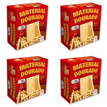 Kit 4 Jogo Material Dourado 111 peças 2922 Kit 4 Jogo Material Dourado 111 peças 2922