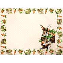 Kit 4 Jogos Americanos Cesta Coelho Da Páscoa Poá Laranja Kit 4 Jogos Americanos Cesta Coelho Da Páscoa Poá Laranja