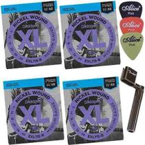 Kit 4 Jogos Cordas D'Addario Exl115 B Guitarra + Acessórios