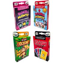 Kit 4 Jogos Infantis Rouba Monte Mico e Flash Card Diversão