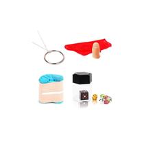Kit 4 Jogos Truque Mágica Dado, Dedo, Cachecol Lótus, Cordão
