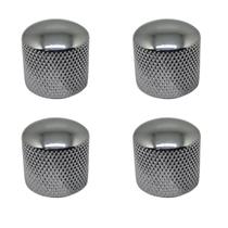 Kit 4 Knob Baixo Guitarra Metal Sem Parafuso KB01 Cromado