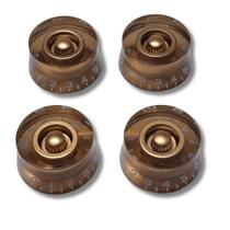 Kit 4 Knob Guitarra Sg Les Paul Dourado Números Brancos 0600