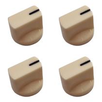 Kit 4 Knob Para Pedal Creme Plástico Ronsani Kit 4 Knob Para Pedal Creme Plástico Ronsani