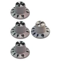 Kit 4 Knob White Guitarra Vintage 1 Volume 3 Tone Branco
