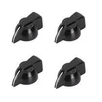 Kit 4 Knobs Chicken Head Velvet Guitarra Baixo Preto