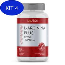 Kit 4 L Arginina Plus 500 Mg 60 Capsulas Lauton Nutrition
