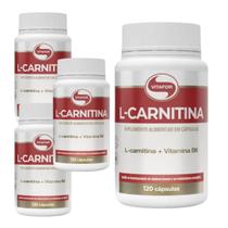 Kit 4 l-carnitina - 120 cápsulas - vitafor