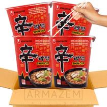 Kit 4 Lamen Coreano Shin Cup Noodle 68g + 4 Hashi
