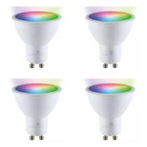 Kit 4 Lâmpada Dicroica Led Wifi Smart RGB 5w Gu10 Alexa Google Gaya