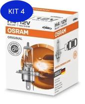 Kit 4 Lampada Do Farol Baixo/ Alto Osram H4 Gm Onix 1.4 8V