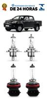 Kit 4 Lampada Farol e Milha Hilux SRV Pickup 2005 2006 2007 2008 HB4 H4