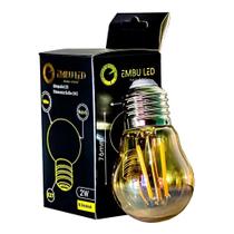 Kit 4 Lâmpada Filamento Led G45 2W Vintage Retro Ambar Bivolt