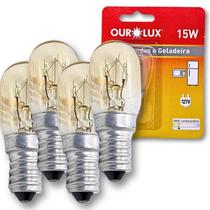 Kit 4 Lâmpada Incandescente Micro-Ondas Geladeira Fogão 127V