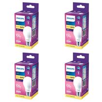 Kit 4 Lâmpada Led Bulbo 16w = 100w 1521lm Bivolt Philips 3000k Amarela Cor Da Luz Branco-quente