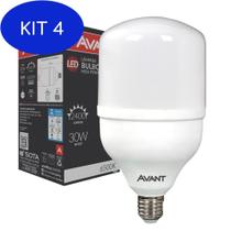 Kit 4 Lâmpada Led Bulbo 30W Avant Luz Branca 6500K Alta