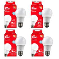 Kit 4 LÂMPADA LED BULBO KIAN E27 Branca 9W 6500K - Classic A60 Kit 4 LÂMPADA LED BULBO KIAN E27 Branca 9W 6500K - Classic A60