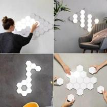 Kit 4 Lâmpada Led Colmeia Toque Luz Ima Parede Decoração