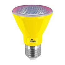 Kit 4 lampada led decorativa par20 6w amarelo bivolt e27 kian