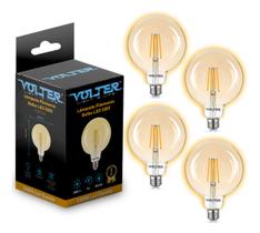 Kit 4 Lâmpada Led G80 Filamento 4w 2200k Menor Preço Kit 4 Lâmpada Led G80 Filamento 4w 2200k Menor Preço