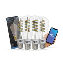 Kit 4 Lampada Led Pera Smart Inteligente Wi Fi 6w 2700K/6500K/RGB Bivolt Cod: 290812578-4 Neo Avant