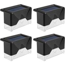 Kit 4 Lâmpada Solar IP65 Led de Parede Lâmpada de Iluminação de Escada Kit 4 Lâmpada Solar IP65 Led de Parede Lâmpada de Iluminação de Escada