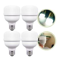 Kit 4 Lâmpada Super LED Ultra Bulbo Alto Brilho 20W 1600 Lumens Branco Frio E27 Bivolt Q520W