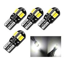 Kit 4 Lampada T10 Cambus 8 Led Canceller W5w Cadu Branco 12v
