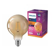 Kit 4 lampadas filamento globo led 4w g93 400lm philips