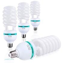 Kit 4 Lâmpadas Fluorescente 150w Espiral Tricool 5500k 110v
