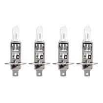 Kit 4 Lâmpadas H1 Halógenas 55w Automotiva 12v 4300k Farol Alto Baixo Milha Carro Moto Kit 4 Lâmpadas H1 Halógenas 55w Automotiva 12v 4300k Farol Alto Baixo Milha Carro Moto