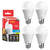 Kit 4 Lâmpadas Led 6,5W E27 Autovolt 6500K Branco Frio Cor