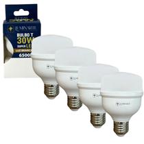 Kit 4 Lâmpadas Led Bulbo 30w E27 Branco Frio Inmetro Luminarte