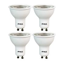 Kit 4 Lampadas LED Dicroica MR16 Galaxy GU10 6,5W Bivolt 2700K