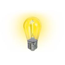 Kit 4 Lâmpadas LED Filamento Foxlux Amarelo 1W E27 220V IP44 Decorativa para Varal de Luz e Festas