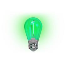 Kit 4 Lâmpadas LED Filamento Foxlux Verde 1W E27 127V IP44 8,5lm Decorativa para Varal de Luz, Festas e Jardins
