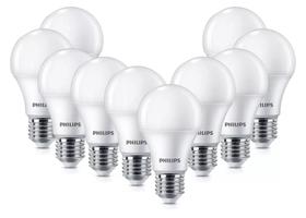 Kit 4 Lâmpadas Led Philips bulbo E27 Branca Fria 6500k - 13W