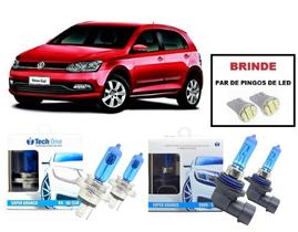 Kit 4 Lampadas Super Brancas para Farol Alto/Baixo/Milha Foco Simples H4 e HB4 Volkswagen Gol G7
