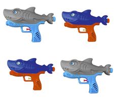 Kit 4 Lançador D Água Brinquedo Pistola Água Arminha Tubarão - Kids Zone