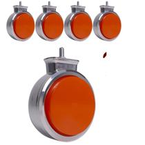 Kit 4 Lanterna Bojuda Foguinho Maria Led Cromada Amarela