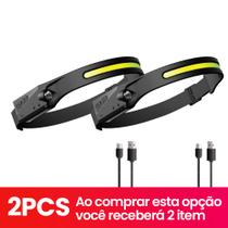 KIT 4 Lanterna de Cabeça Recarregável 3 Led Corpo Motion Camping Torch Light Lamp Com Usb KIT 4 Lanterna de Cabeça Recarregável 3 Led Corpo Motion Camping Torch Light Lamp Com Usb